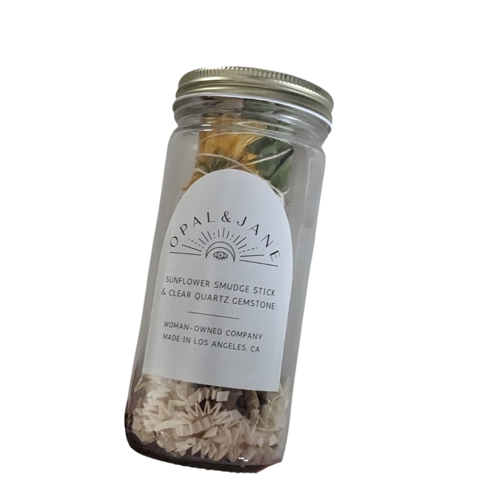 Opal & Jane Sunflower Smudge Stick with Quartz